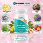 Biotine - Cheveux, Peau & Ongles 60 caps - FARMAPLUS – Image 3