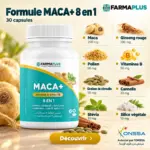 Maca+ - Énergie & Vitalité 60 caps - FARMAPLUS – Image 3