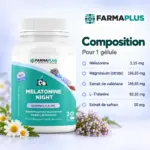 Mélatonine Night - Sommeil & Endormissement 30 caps - FARMAPLUS – Image 3