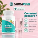 Biotine - Cheveux, Peau & Ongles 60 caps - FARMAPLUS – Image 6